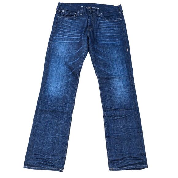 Brand New True Religion Jeans Size 34 RICKY Relaxed Straight Blue - Picture 3 of 11